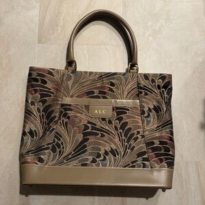 A.L.C. Embroidered vintage tapestry tote bag large